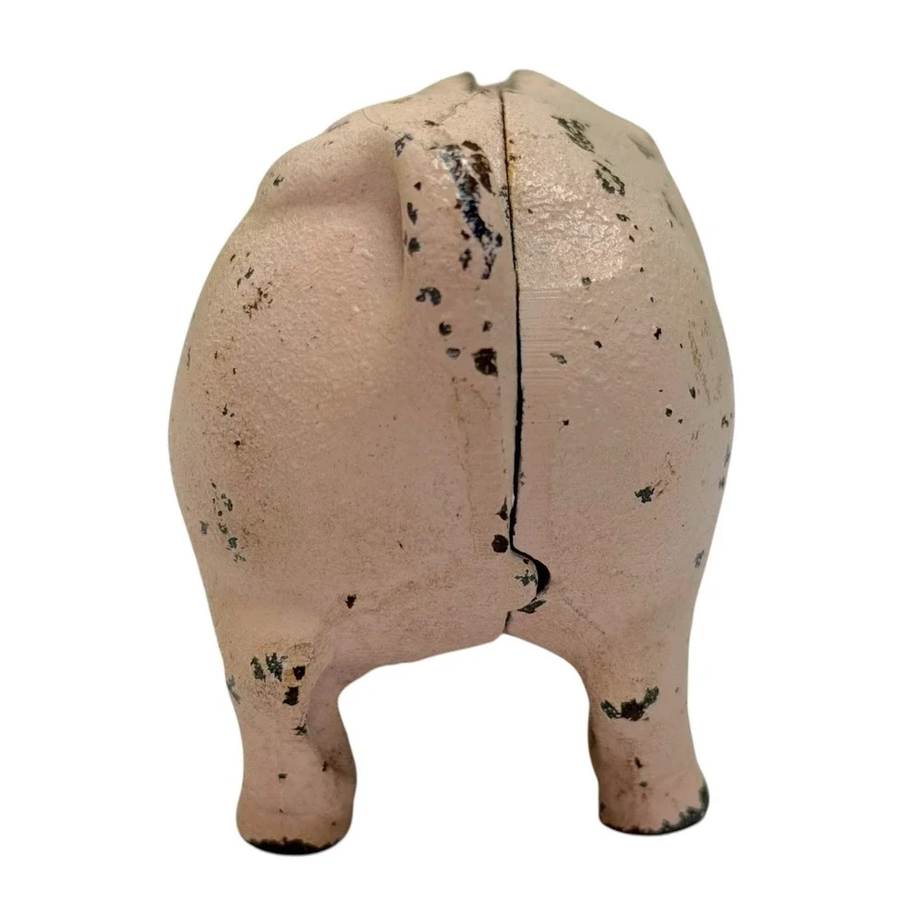 Vintage Cast Iron Chubby Pig Piggy 4.5